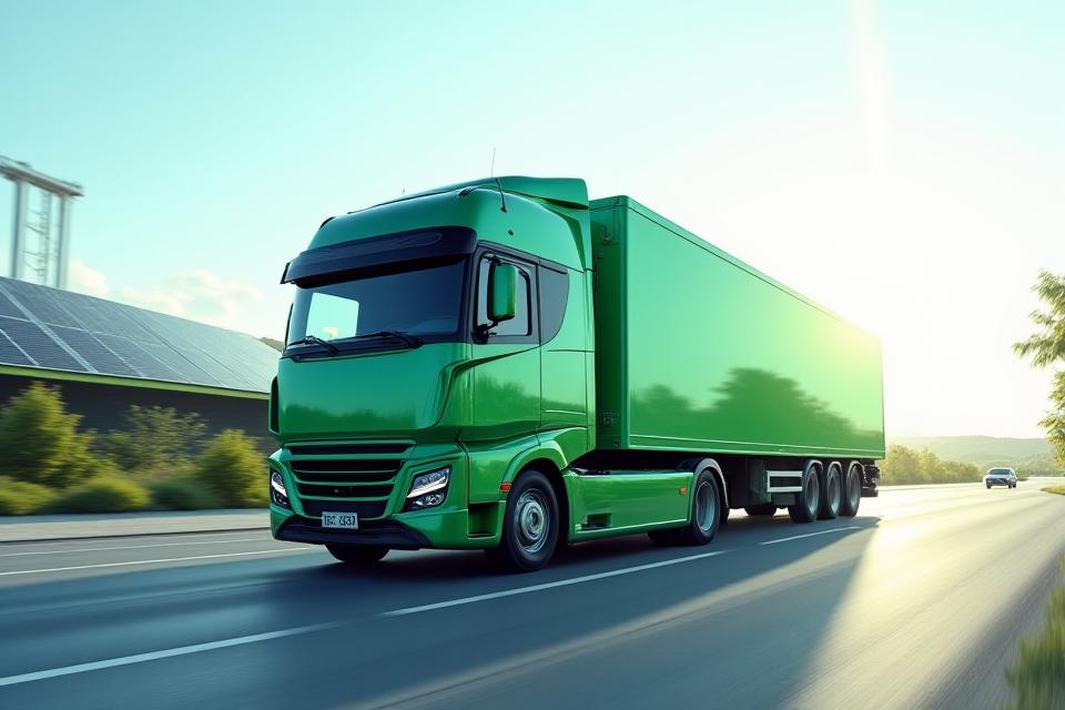 Sustainable electric truck and carbon efficient logistics